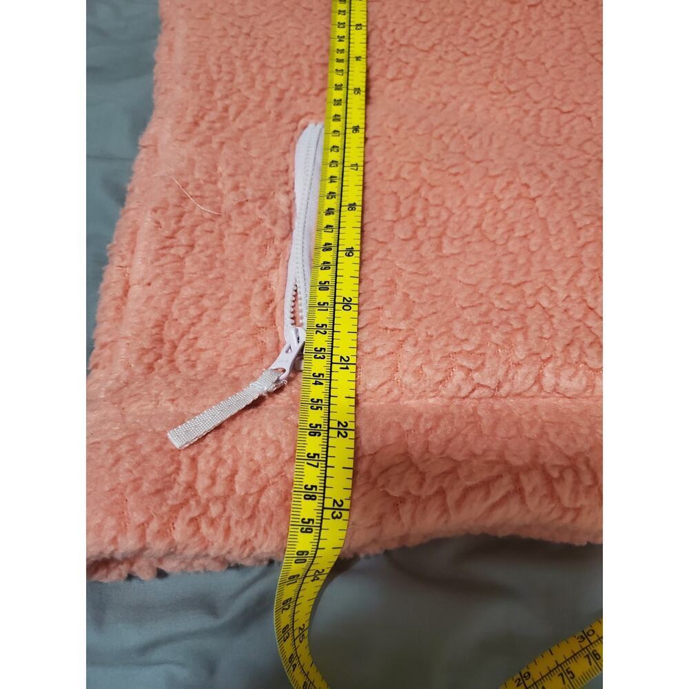 J.Crew Women’s Vintage Fleece Pullover XXS Coral Pink Sherpa Half Zip FA19 - Picture 13 of 13
